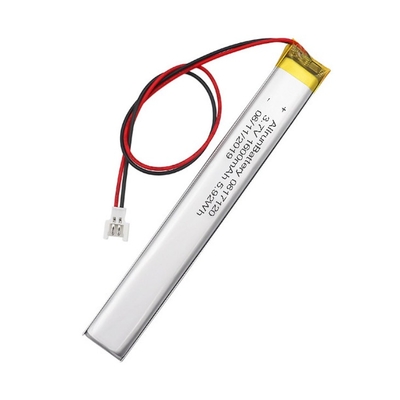 Προσαρμοσμένες μπαταρίες Li Polymer 3,7V 1600mAh Εξαιρετικά στενή μπαταρία LiPo