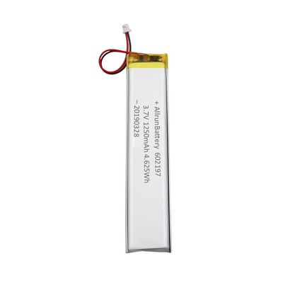 Light Ultra Narrow 1C Custom LiPo Battery 3,7V 1250mAh 602197