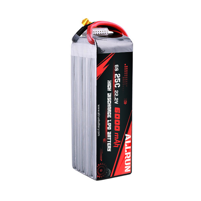 Ιατρική μπαταρία λιθίου 22,2 V 25C Μπαταρία LiPo υψηλής ταχύτητας C 6S 6000 mAh