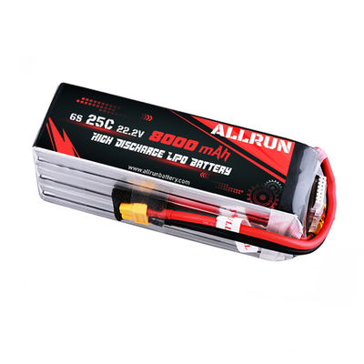 25C 6S 8000mAh Μπαταρία LiPo Υψηλής ταχύτητας C 22,2V Πακέτο μπαταρίας LiPo