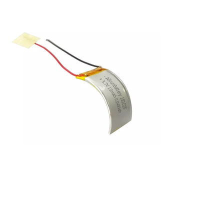Καμπύλη επαναφορτιζόμενη μπαταρία LiPo 3,7 V 13 mAh με χαμηλή αυτοεκφόρτιση