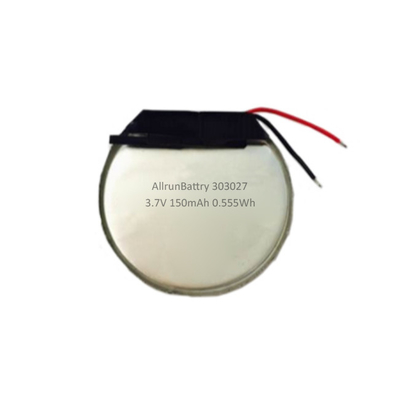 GPS σταθερή στρογγυλή μπαταρία LiPo 3,7 V 150mah Προσαρμοσμένες μπαταρίες πολυμερούς λιθίου