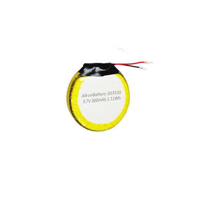 Ασφαλής μπαταρία LiPo 3,7V 300mAh Στρογγυλή επαναφορτιζόμενη μπαταρία πολυμερούς λιθίου 303535