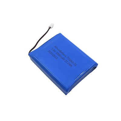 Ιατρική μπαταρία λιθίου 2S1P 7,4V 3000mAh Ισχυρή επαναφορτιζόμενη