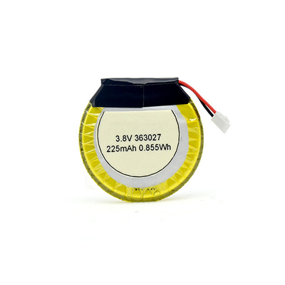 225 mAh 3,8 V Li Polymer Battery Στρογγυλή / Μπαταρία LiPo για ακουστικά Bluetooth