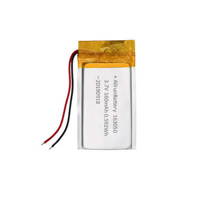 160mAh 163050 Επαναφορτιζόμενη μπαταρία πολυμερών ιόντων λιθίου 3,7 V