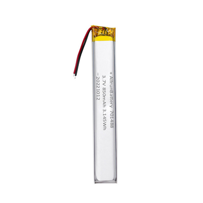 στενό πακέτων μπαταριών Lipo συνήθειας 3.7V 850mAh 701488 εξαιρετικά για τις ιατρικές συσκευές