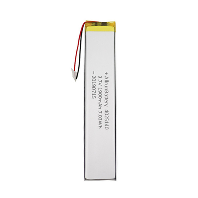 1900mAh 3,7 V προσαρμοσμένη μπαταρία LiPo Εξαιρετικά στενή επαναφορτιζόμενη υψηλή αξιοπιστία