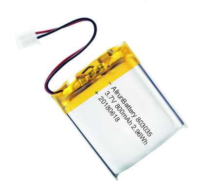 Ισχυρή μπαταρία LiPo 3,7 V 800 mAh Επαναφορτιζόμενη μπαταρία Li Polymer