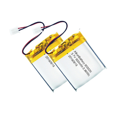 Ισχυρή μπαταρία LiPo 3,7 V 800 mAh Επαναφορτιζόμενη μπαταρία Li Polymer