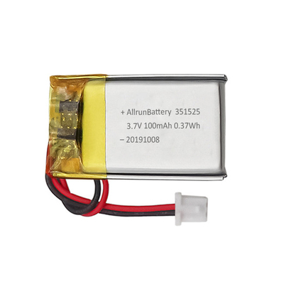 0,37Wh 3,7V 100mAh Mini LiPo Battery Rechargeable Custom 351523