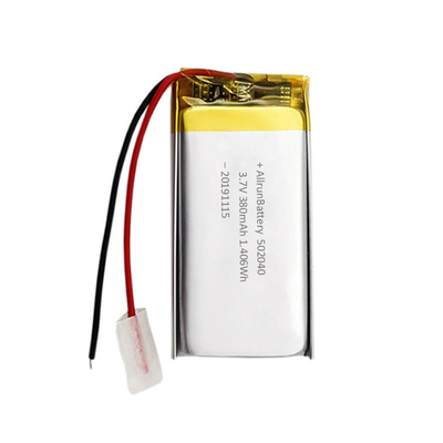 Λεπτή μπαταρία LiPo 3,7 V 380 mAh Προσαρμοσμένη επαναφορτιζόμενη μπαταρία ιόντων λιθίου