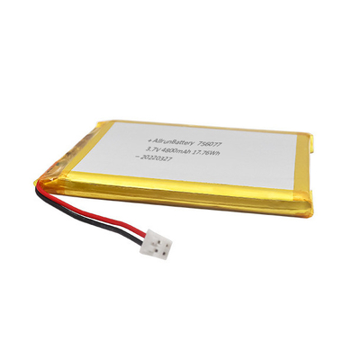Λεπτή μπαταρία πολυμερούς λιθίου 3,7 V 4800 mAh ορθογώνιο πολυμερές ιόντων λιθίου λιθίου