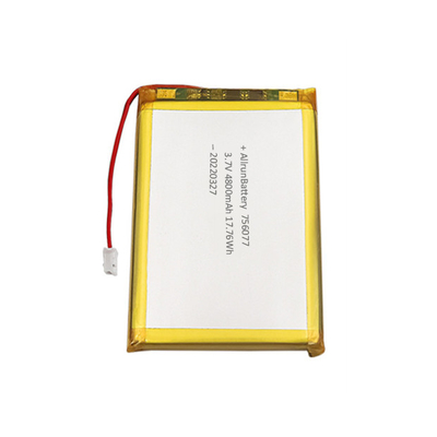 Λεπτή μπαταρία πολυμερούς λιθίου 3,7 V 4800 mAh ορθογώνιο πολυμερές ιόντων λιθίου λιθίου