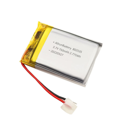Rectangle Lithium Polymer Battery Safety 3,7 V 750mAh LiPo Battery