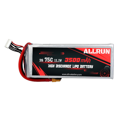 3S 3500mAh 11,1 V Πακέτο μπαταρίας LiPo υψηλής εκφόρτισης 75C Μπαταρία πολυμερούς λιθίου