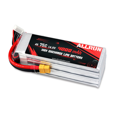 75C 4000mAh 4S LiPo Battery 14,8V Υψηλής ταχύτητας C Πακέτο μπαταρίας LiPo