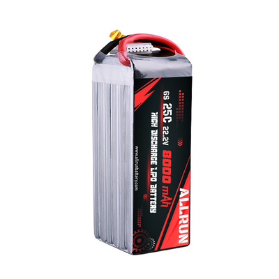 25C 6S 8000mAh Μπαταρία LiPo Υψηλής ταχύτητας C 22,2V Πακέτο μπαταρίας LiPo