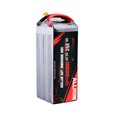 22,2V 6S 10000mAh Μπαταρία LiPo 25C Υψηλής ταχύτητας C Πακέτο μπαταρίας LiPo