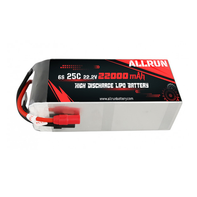 25C 6S 22000mAh Μπαταρία LiPo 22,2V Υψηλής ταχύτητας C Πακέτο μπαταρίας LiPo