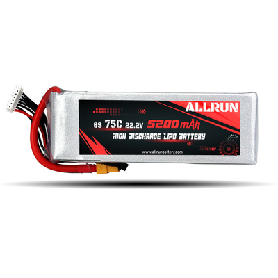 9048155 75C 22,2V 6S 5200mAh Πακέτο μπαταρίας LiPo υψηλής εκφόρτισης