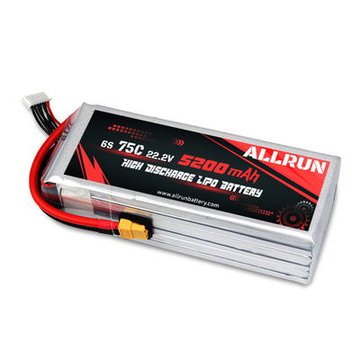9048155 75C 22,2V 6S 5200mAh Πακέτο μπαταρίας LiPo υψηλής εκφόρτισης