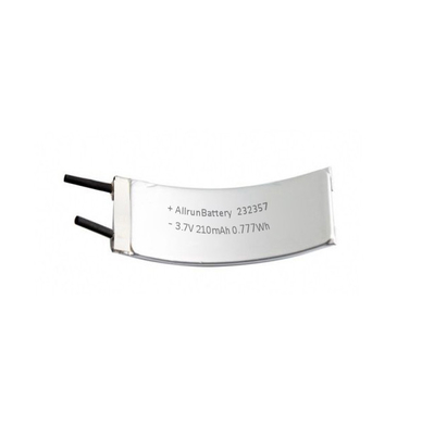 Επαναφορτιζόμενη μπαταρία 1C 3,7 V LiPo 210 mAh Καμπύλη μπαταρία πολυμερούς λιθίου