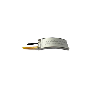 Ισχυρή κυρτή μπαταρία LiPo 225mAh 3,7V επαναφορτιζόμενη μπαταρία λιθίου πολυμερούς