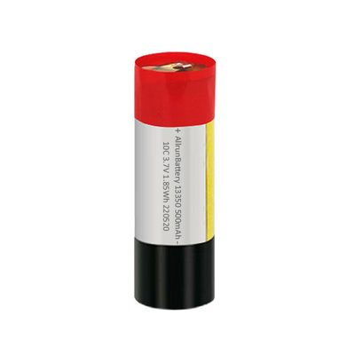 10C 3,7V 500mAh Προσαρμοσμένη μπαταρία LiPo ελαφριά κυλινδρική μπαταρία Li Polymer