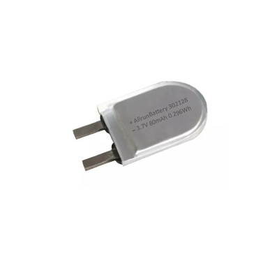 302128 3,7 V 80mAh LiPo Battery U Shape Custom Lithium Polymer Battery 1C
