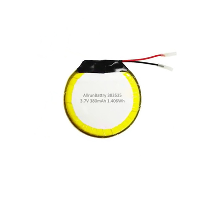 Προσαρμοσμένη μπαταρία 3,7 V 380 mAh LiPo Στρογγυλή επαναφορτιζόμενη μπαταρία Πολυμερές λιθίου