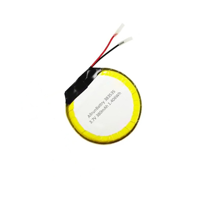 Προσαρμοσμένη μπαταρία 3,7 V 380 mAh LiPo Στρογγυλή επαναφορτιζόμενη μπαταρία Πολυμερές λιθίου