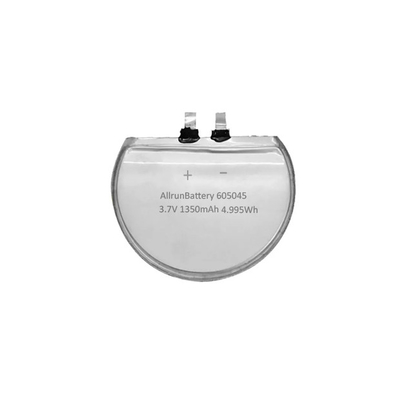 3,7V 1350mAh Προσαρμοσμένες Στρογγυλές Μπαταρίες LiPo Επαναφορτιζόμενες 655045