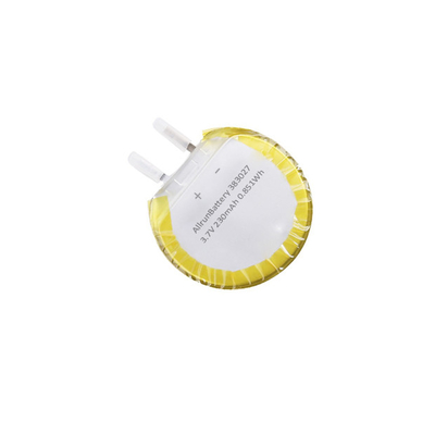 Custom Round LiPo Battery Cell 3.7V 230mAh 383027 With Unique Shapes