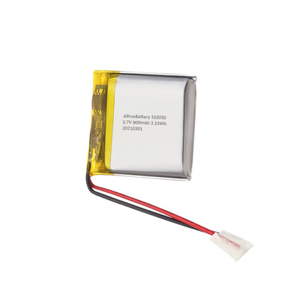 Τετράγωνη μπαταρία πολυμερούς λιθίου 3,7 V 900 mAh Μπαταρία Li Po