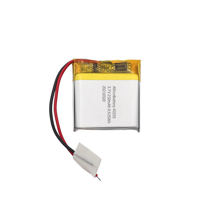 Ελαφρύ 3,7 V 250 mAh LiPo μπαταρία Τετράγωνη επαναφορτιζόμενη μπαταρία ιόντων λιθίου πολυμερούς