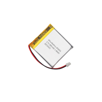 Τετράγωνη μπαταρία LiPo 400mAh 1C 3,7 V επαναφορτιζόμενη μπαταρία πολυμερούς λιθίου