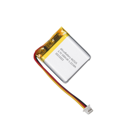 Επαναφορτιζόμενη μπαταρία 3,7 V 330 mAh σε τετράγωνο σχήμα / πακέτο μπαταρίας LiPo