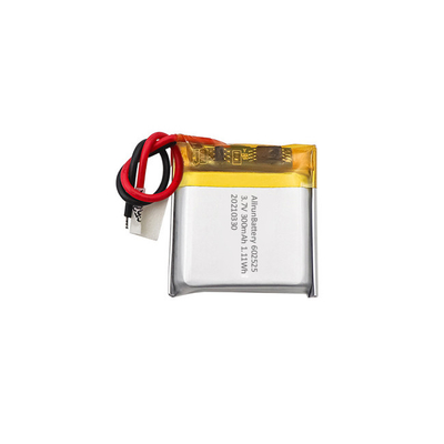 1C 3,7 V 300 mAh επαναφορτιζόμενη μπαταρία πολυμερούς λιθίου 602525