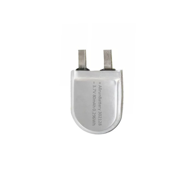 302128 3,7 V 80mAh LiPo Battery U Shape Custom Lithium Polymer Battery 1C