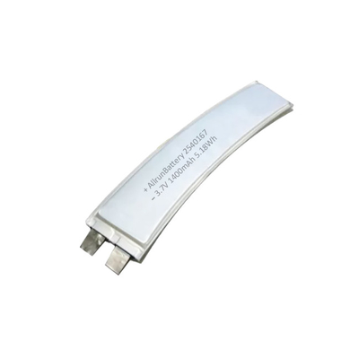 Λεπτό σχήμα μπαταρίας 3,7 V 1400 mAh προσαρμοσμένο πολυμερές λιθίου 2540167