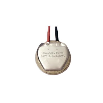 Ισχυρή προσαρμοσμένη μπαταρία LiPo 3,7 V 110 mAh με εξάγωνο σχήμα 352220